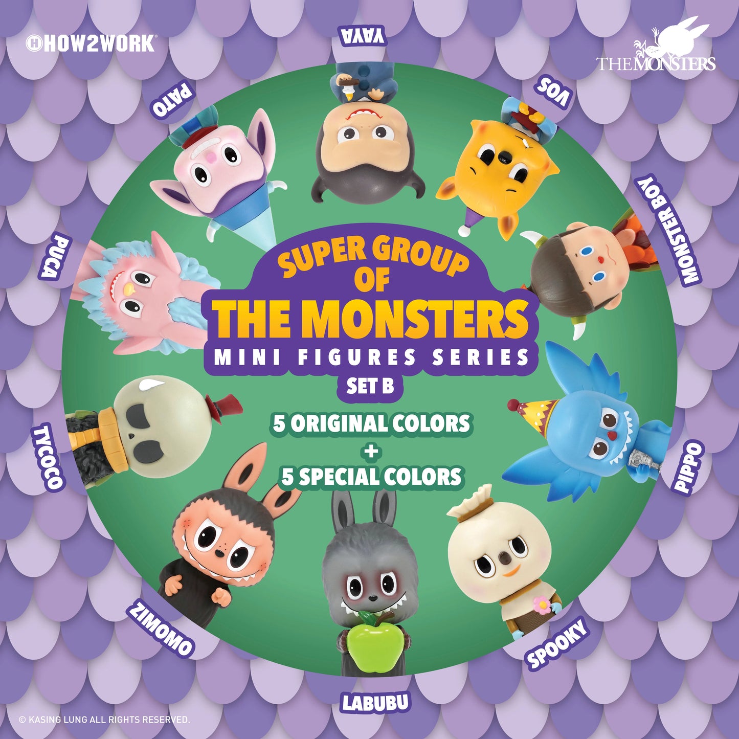 Super Group of the Monsters – Kasing Lung x HOW2WORK (Blind Box - SET B)